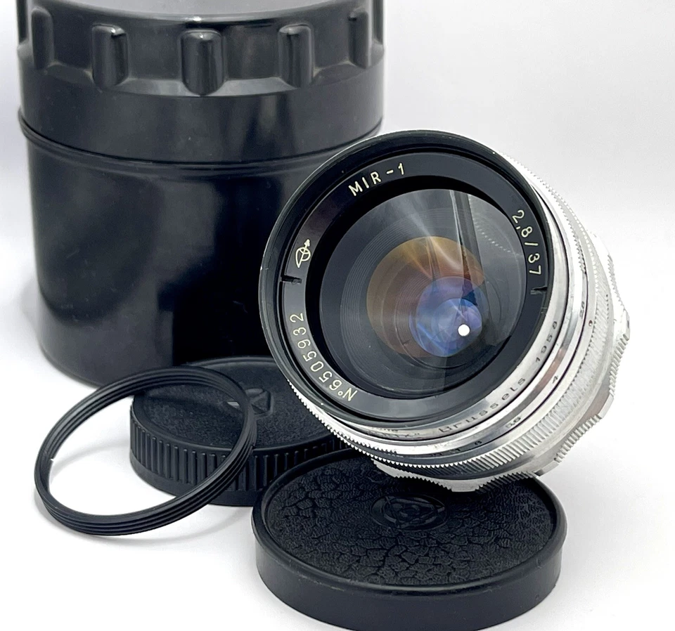 Grand Prix Brussels 1958 Silver Mir-1 2.8/37 Lens M39 Mount M39/M42 SLR - Image 1 of 4