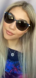 Nuevas gafas de sol para mujer FENDI FF 0022/S 7WDHD 57 mm azules de diseñador Italia - Imagen 1 de 11