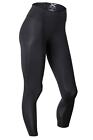 2XU Womens Mid Rise Compression Long Tights - Black/Dotted Black Logo | GREAT BA