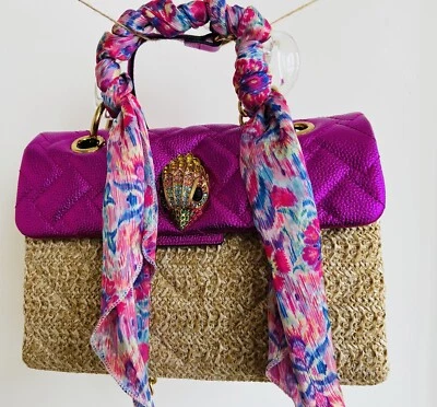 Kurt Geiger Kensington bag Crossbody handle Wicker Scarf Chain strap medium £359 - Image 1 of 4