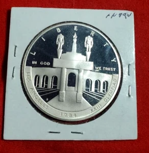 1984-S Proof Los Angeles Olympic Coliseum Commemorative .900 Silver Dollar *658* - Picture 1 of 6