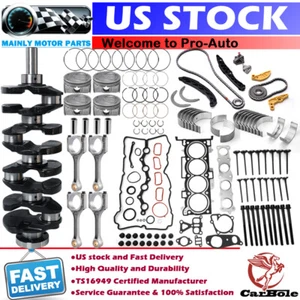 Kit de revisión de reconstrucción de motor G4KJ 2,4 L con varillas de cigüeñal pistones para HYUNDAI KIA - Imagen 1 de 34
