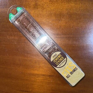 Correa de reloj NewOldStock 18 mm marrón grano cocodrilo - Imagen 1 de 4