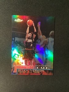 2000-01 Topps Finest Finest Moments Refractor Allen Iverson HOF 76ers Hoyas