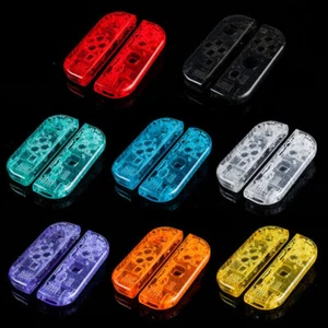 Carcasa de repuesto para Nintendo Switch Joy-Con carcasa hágalo usted mismo translúcida 1 par - Imagen 1 de 9