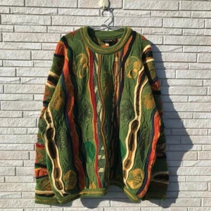 Vintage  3D Knit Coogi Style Sweater Mens JP L Size Made In Australia Wool - Picture 1 of 17