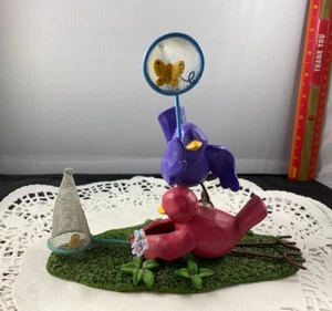Russ Berrie Tweet Along With Me “Spring Catch” Yard Birds Ceramic Figurine - Picture 1 of 4