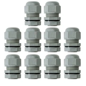IP68 M20 CABLE GLAND 20MM GREY WATERPROOF COMPRESSION LOCKNUT WASHER OUTDOOR - Bild 1 von 4