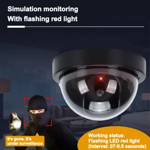1-3 Pack Dummy Camera Fake Security CCTV Dome Camera with Flashing Red LED Light - Picture 1 of 12