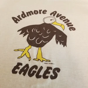 Vintage 70s Ardmore Avenue Eagles PA Pennsylvania Top Single Stitch T-Shirt S - Picture 1 of 8