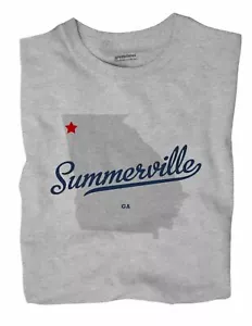 Summerville Georgia GA T-Shirt MAP - Picture 1 of 6