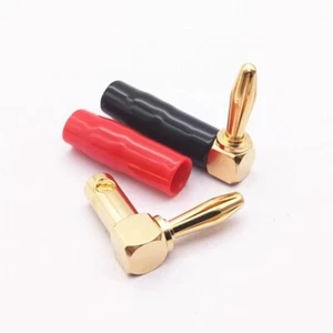 Easy Installation of Speaker Wires with 4mm Right Angle Banana Connectors - Picture 1 of 10