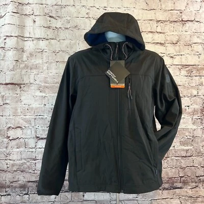 Chaqueta de lluvia ligera con capucha negra Hawke & Co para todas las estaciones talla S para hombre nueva sin etiquetas Foto 1 de 2