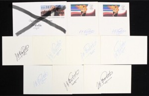 Jimmy Doolittle Autographed Index Cards & FDC Lot (9) JSA ALOA Day Tokyo Raids!