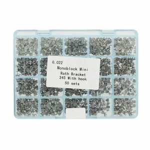 50 Kit Dental Braces Metal Orthodontic Brackets Mini Roth 022 345 Hook Monoblock - Picture 1 of 12