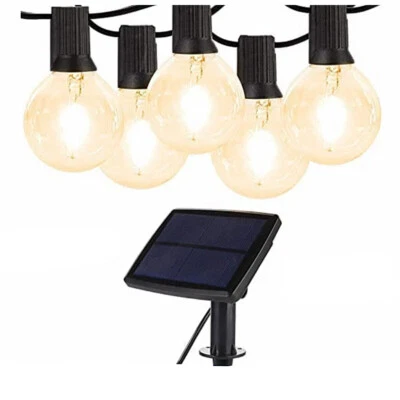 18FT Outdoor LED Solar String Light Waterproof Patio Globe Fairy Light Bulbs new - Image 1 of 4