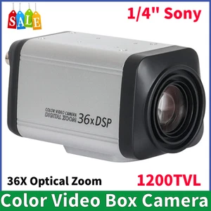 1/4" Sony 1200TVL 36X Optical Zoom Auto Focus CCTV DSP Color Video Box Camera - Picture 1 of 10