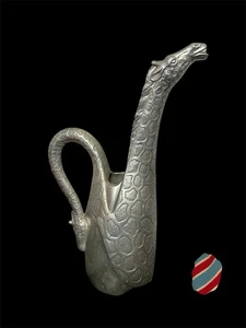 Vintage Arthur Court Aluminium Giraffe Dekanter Krug 13" Sammlerstück Metall 80er - Bild 1 von 5
