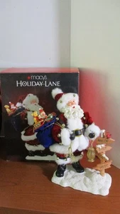 Macy's HOLIDAY LANE Stoffmaché WEIHNACHTSMANN Weihnachten FIGUR SKULPTUR - Bild 1 von 9