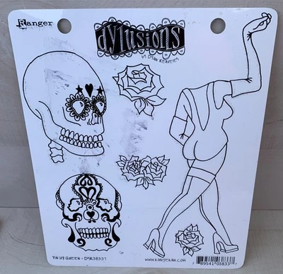 Ranger Dylusions Clings Stamps Dyan Reaveley Pin Up Queen DYR38337 - Image 1 of 2