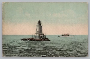 Postcard Conimicut Light Providence River Warwick Rhode Island Unposted - Picture 1 of 2