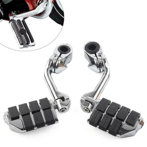 1-1/4" Highway Engine Guard Long Angled Foot Pegs Mount Fit Harley Iron XL Dyna - Picture 1 of 8