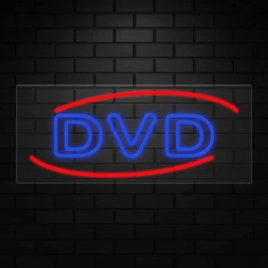 DVD Sign for Business Displays | LED Flex Neon | 32"W x 13"H x 1"D - Picture 1 of 5