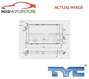 ENGINE COOLING RADIATOR TYC 725-0028-R H NEW OE REPLACEMENT - Picture 1 of 5