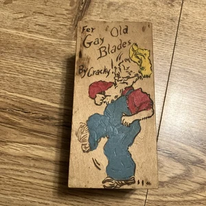Rare Vintage  “Fer Gay Old Blades By Cracky” Used Razor Blade holder - Picture 1 of 6