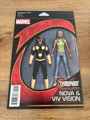 Champions # 1 NM 1st Print Action Figure Variant Cover Marvel Comic Book 11 J348 - Image 1 of 2