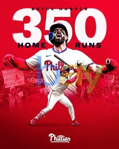 Bryce Harper 350 Career Home Runs Collage Philadelphia Phillies 8x10 MLB Photo - Picture 1 of 1