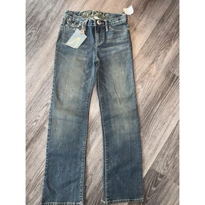 GAP Denim Jeans Girls Size 10 Slim Straight Leg Adjustable Waist Stretch NWT - Picture 1 of 8