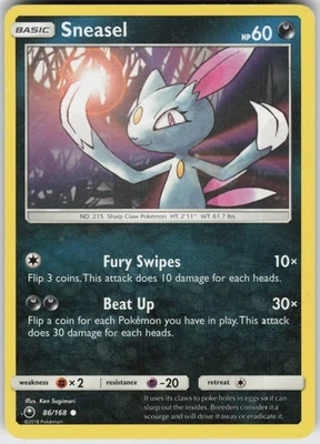 Damaged Regular Sneasel 86/168 Common SM - Celestial Storm - Image 1 of 2