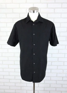 APC A.P.C. Shirt Mens Small Black Cotton Button Up Short Sleeve - Picture 1 of 10