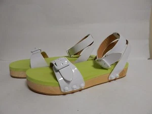 Flogg Noelle Sandal 7.5 M White patent Rubber New with Box - Picture 1 of 6