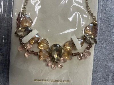 Amrita Singh нагрудник ожерелье шампанского цветок камни золотистый браслет браслет открытый - Изображение 1 из 4