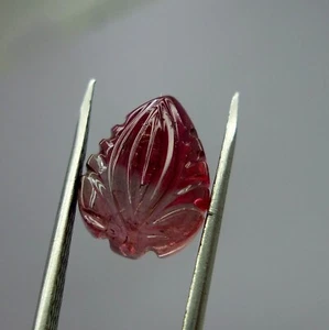 Turmalina Natural 12x9,5x5 mm Forma de Pera Hoja Tallada Piedras Preciosas Sueltas - Imagen 1 de 8