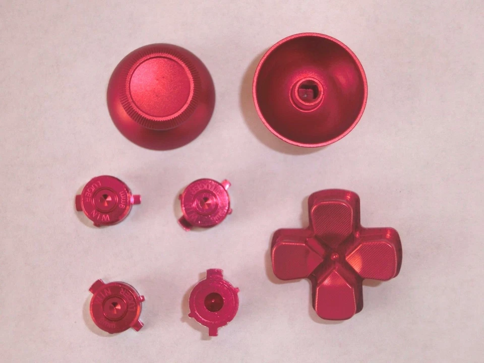 Modding Set f. PS4 ControllerThumbsticks Button Steuerkreuz Analog Aluminium ROT - Bild 1 von 1