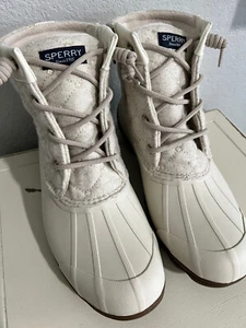 Botas Sperry Syren Gulf Lana Edredón Cremallera Lateral Pato Marfil STS85647 - Imagen 1 de 16
