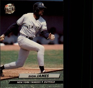 1992 Ultra New York Yankees Baseball Card #409 Dion James
