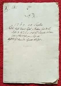 5673-ATTO NOTARILE CON TABELLIONATO, VENDITA DI TERRENO IN VILLA DI MASSA, 1769 - Picture 1 of 3
