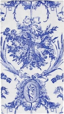Caspari Paper Guest Towel Napkins, Romantic Toile Blue  - 2 Packs (3300G) - Image 1 of 4