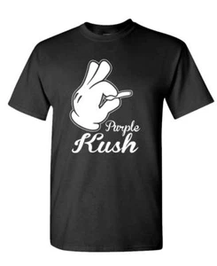 PÚRPURA KUSH - marihuana marihuana 420 humo de marihuana - Camiseta unisex de algodón - Imagen 1 de 10