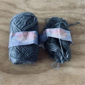 Patons Brushed Caress Wool Mohair Acrylic 7 Ply x 2 Balls Knitting Yarn 50g Grey - Picture 1 of 12