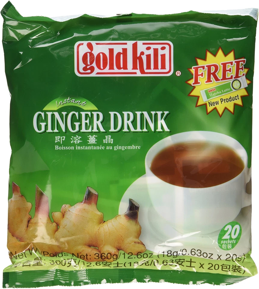 Ginger Drink Gold Kili 40 Sachets Packed in 2 Bags 12.6 Oz