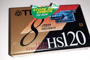 TDK HS 120 8mm Video Cassette Tape Brand NEW Factory Sealed - Picture 1 of 4