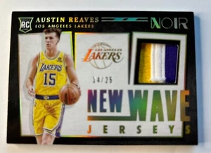2021-22 Panini Noir Austin Reaves Rookie New Wave Jersey Patch # 14/25 Lakers RC - Picture 1 of 4