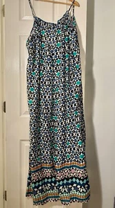 Anthropologie Mosaic Print Jumpsuit Lightweight Beach Vacation Resort Sz XL - Picture 1 of 9