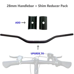 28mm MX dirtbike Hanlebar + Shim fit 31.8mm Push bike Bicycle Electircal Bike - Picture 1 of 10