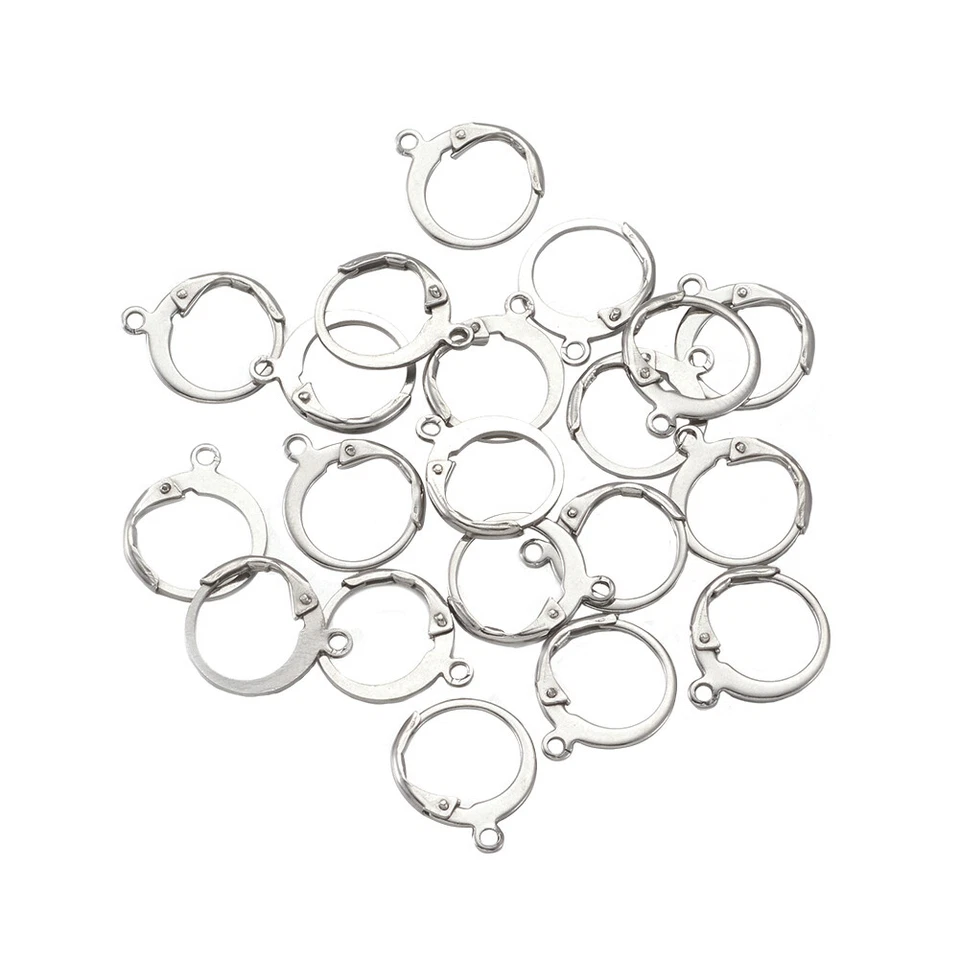 20 piezas 304 acero inoxidable palanca alambre redondo aro fornituras con lazo Foto 1 de 4